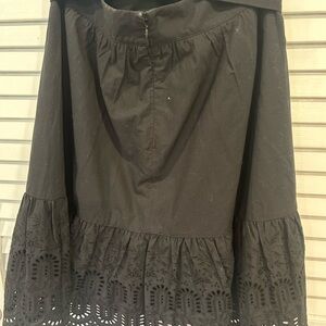 Black eyelet Aline  skirt.